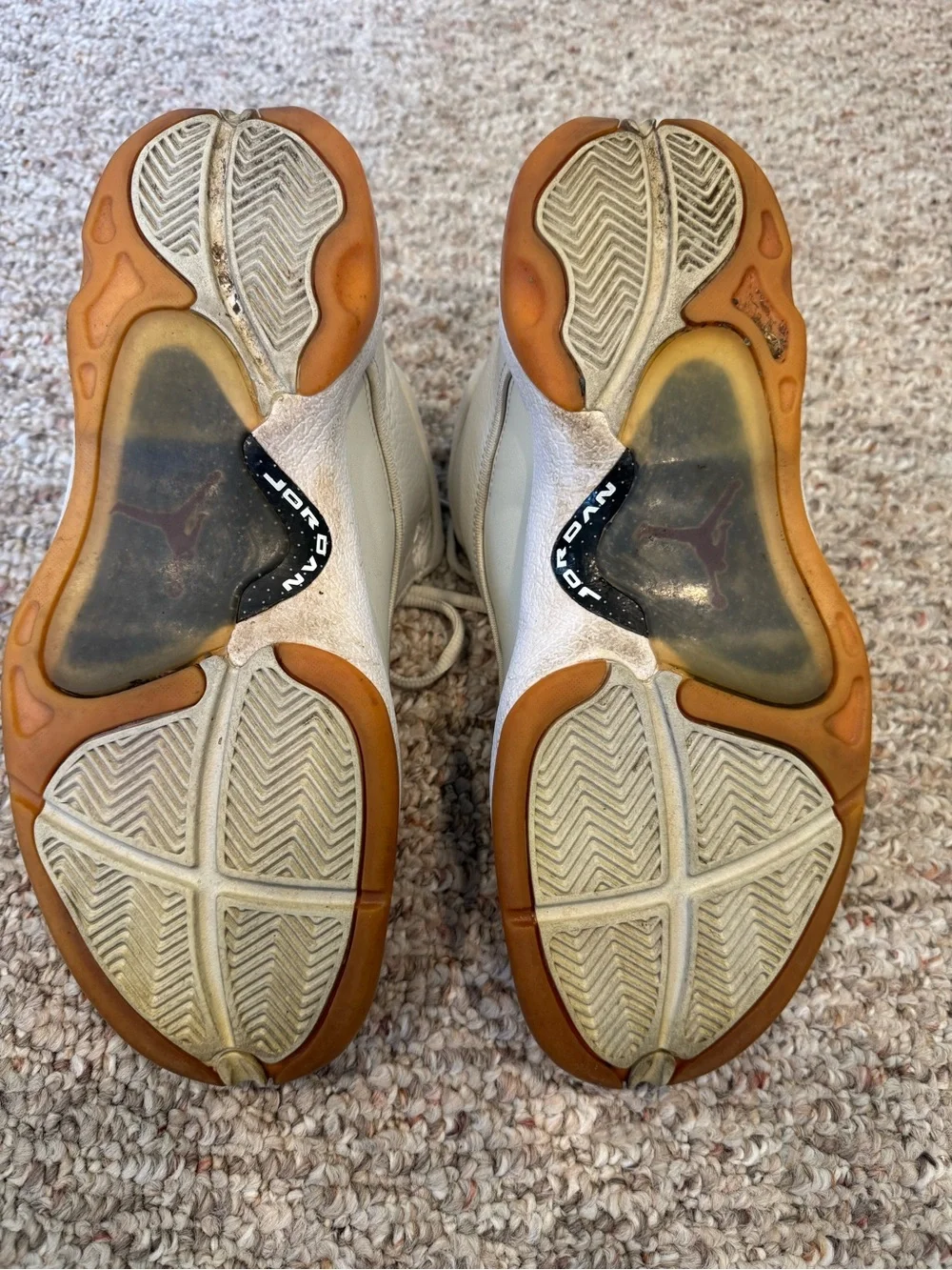 Jordan Light Gray and Gum Low-Top Sneakers